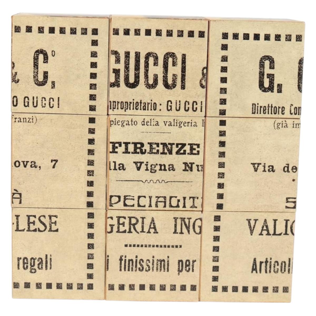 GUCCI Dice Cube Game Brown Auth 129755M