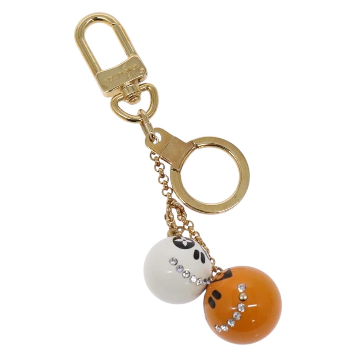 LOUIS VUITTON Porte ClesChainne Key Holder Metal T&B Gold M60076 LV Auth 129759
