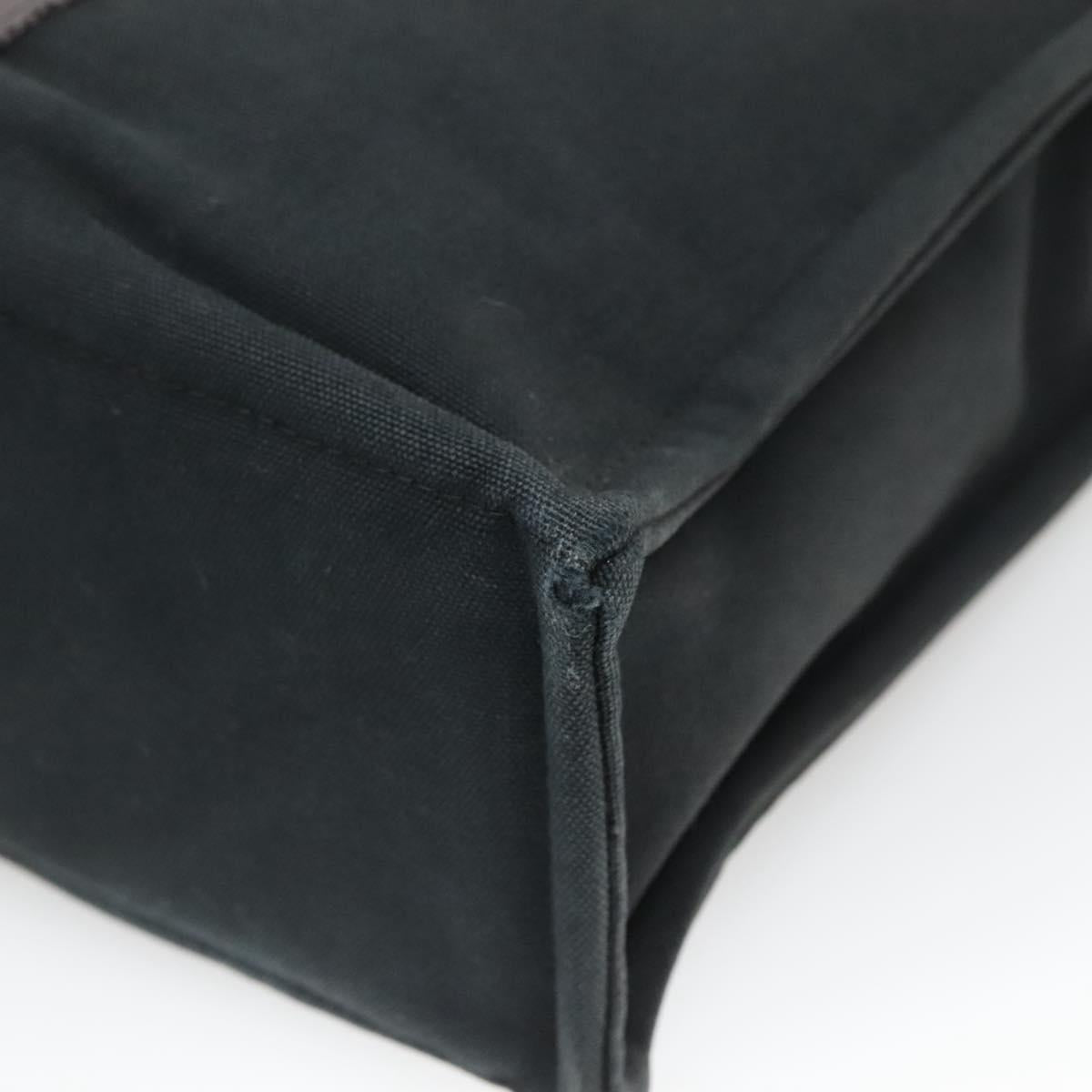 HERMES Fourre Tout MM Hand Bag Canvas Black Auth 129764