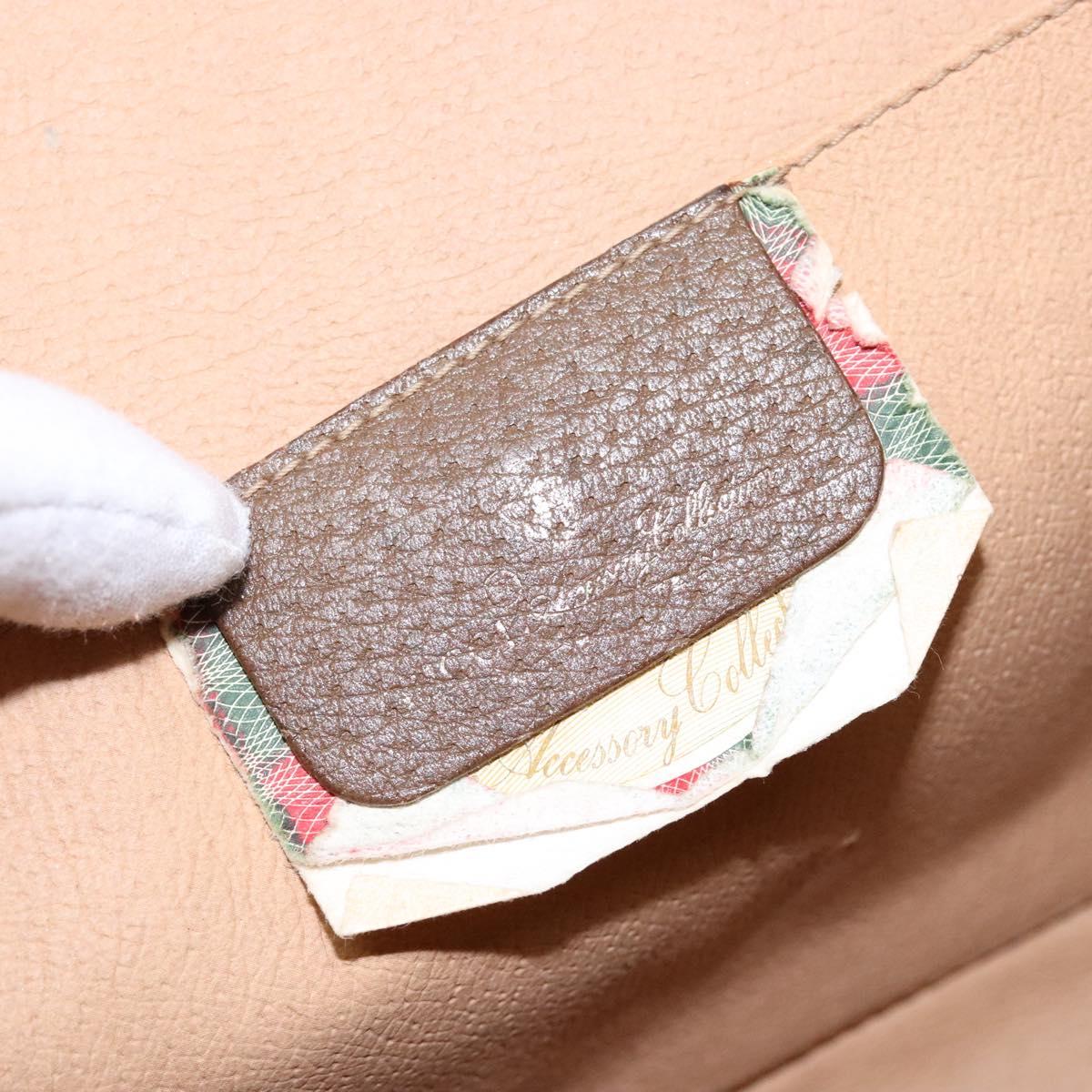 GUCCI GG Supreme Web Sherry Line Clutch Bag PVC Beige Gold 89 01 031 Auth 129766