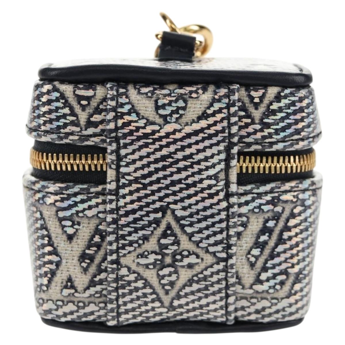 LOUIS VUITTON Laminated Jacquard Bijoux Sac Micro Vanity Bag R95559 Auth 129778M