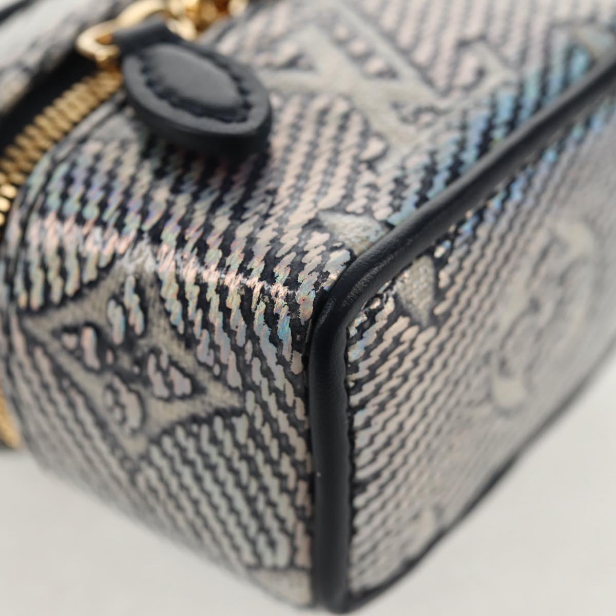 LOUIS VUITTON Laminated Jacquard Bijoux Sac Micro Vanity Bag R95559 Auth 129778M