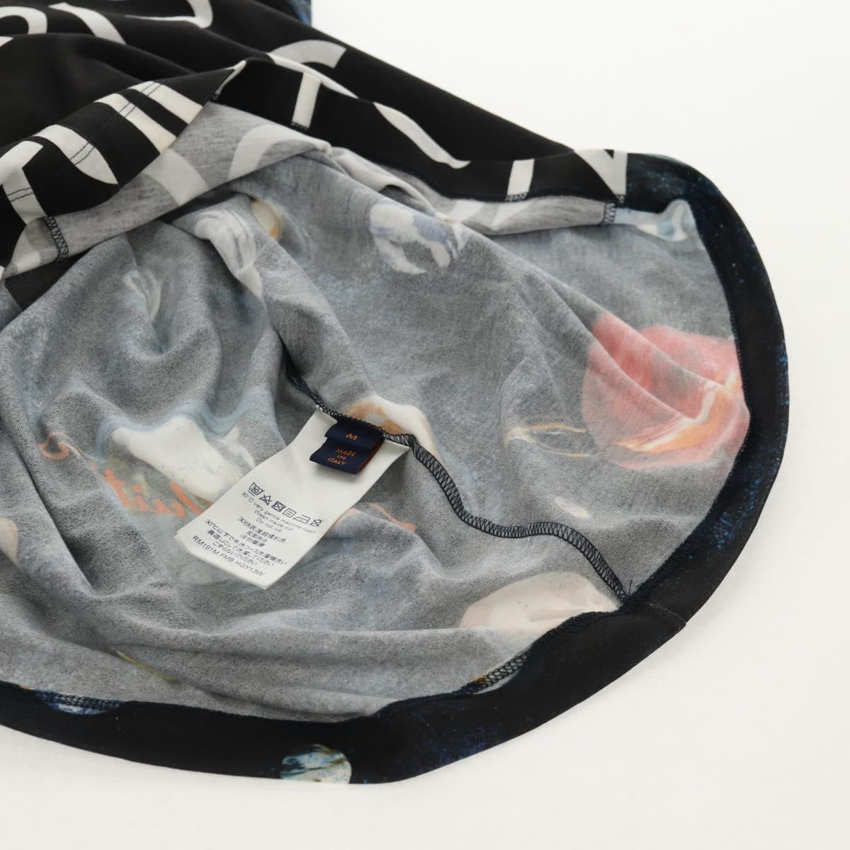 LOUIS VUITTON Short Sleeved T-shirt Cotton Black LV Auth 129780M