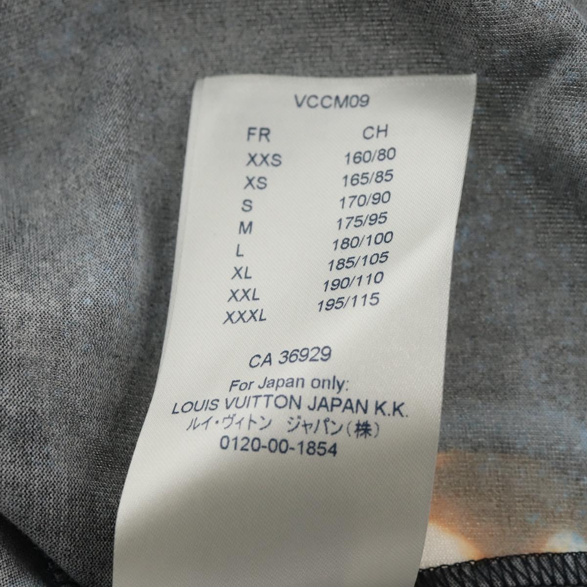 LOUIS VUITTON Short Sleeved T-shirt Cotton Black LV Auth 129780M