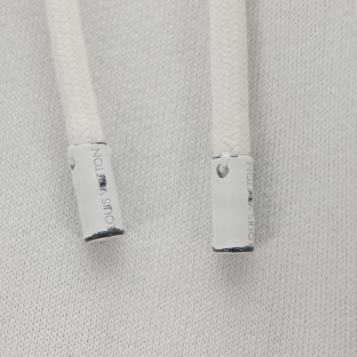 LOUIS VUITTON Parker Cotton XL White LV Auth 129781M