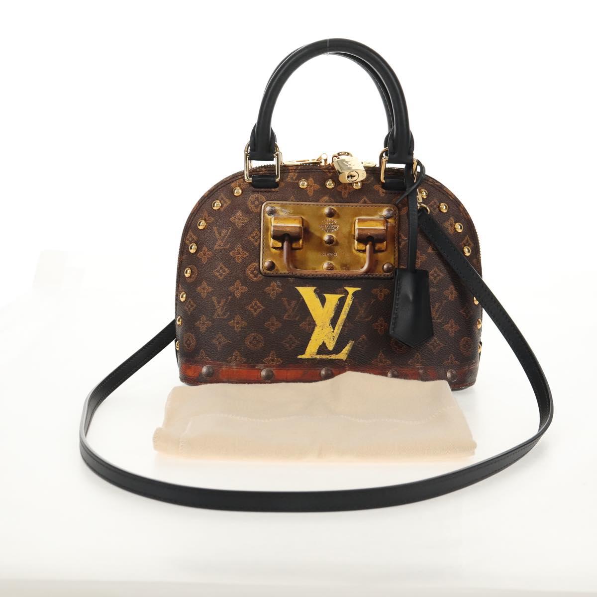 LOUIS VUITTON Monogram Trompeille Alma BB Time Trunk Bag M53152 Auth 129787M