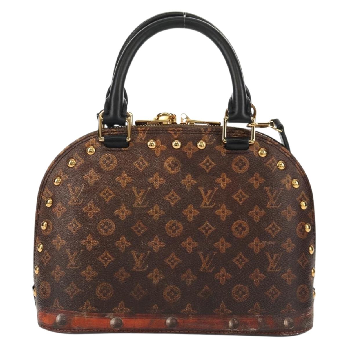 LOUIS VUITTON Monogram Trompeille Alma BB Time Trunk Bag M53152 Auth 129787M