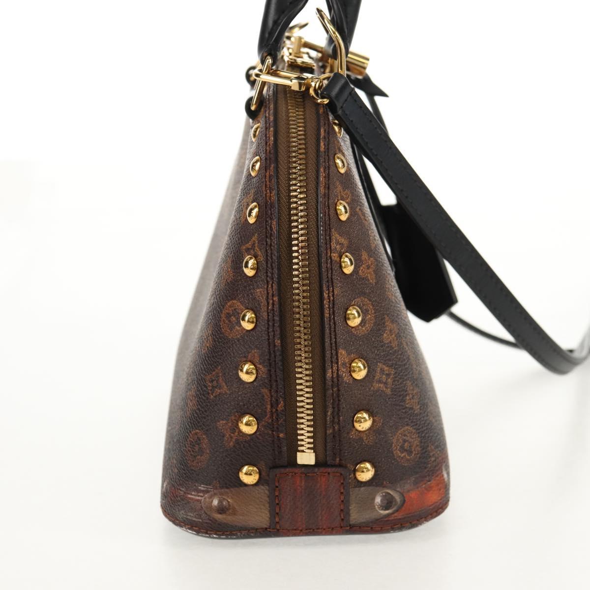 LOUIS VUITTON Monogram Trompeille Alma BB Time Trunk Bag M53152 Auth 129787M