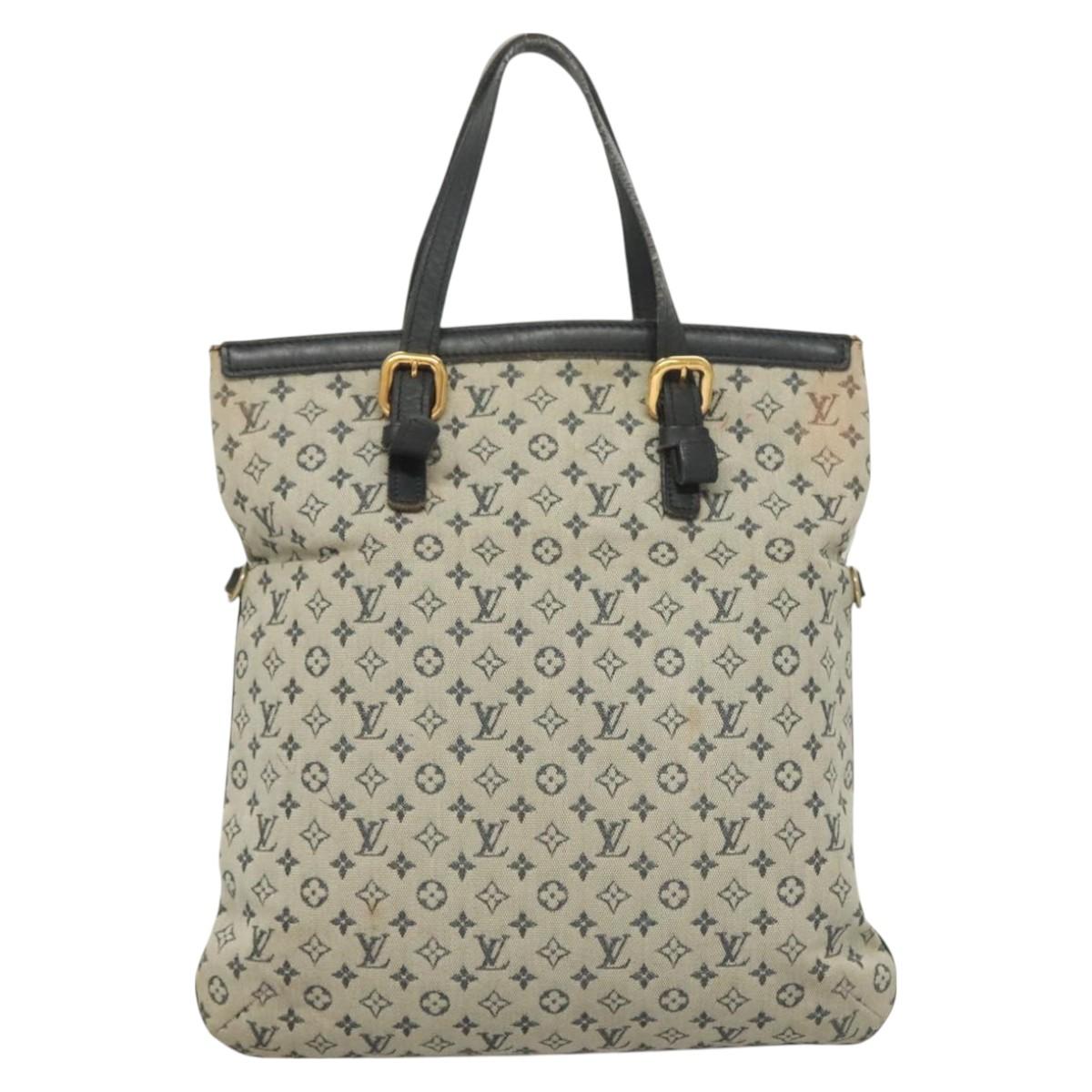 LOUIS VUITTON Monogram Mini Françoise Tote Bag 2way Blue M92208 LV Auth 129802
