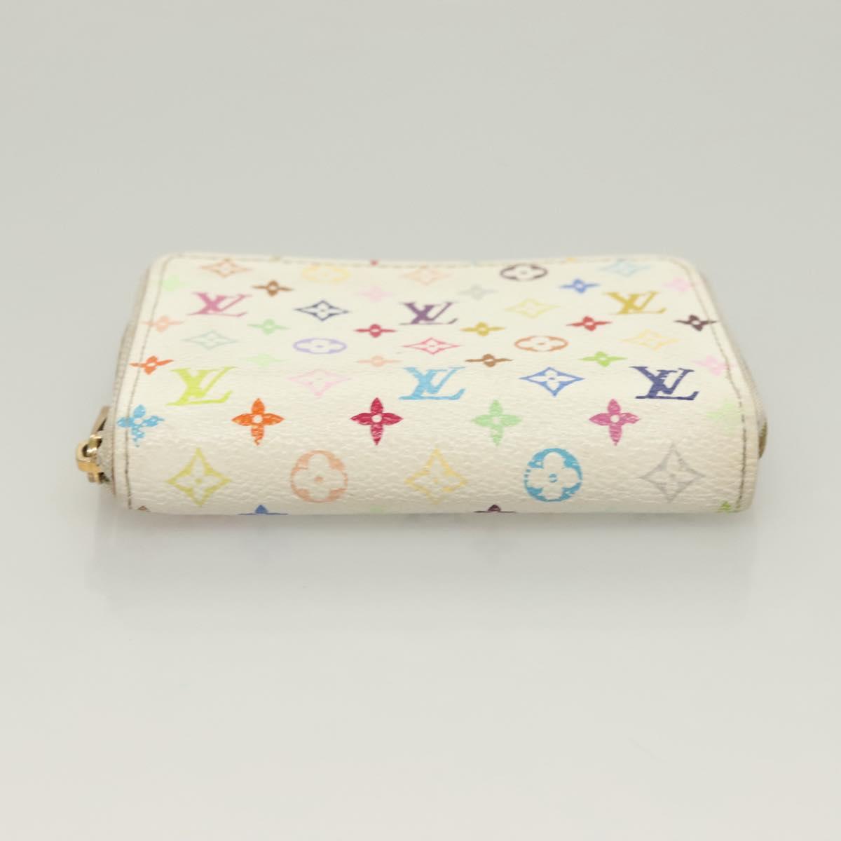 LOUIS VUITTON Monogram Multicolor Zippy Coin Purse White M93741 LV Auth 129807