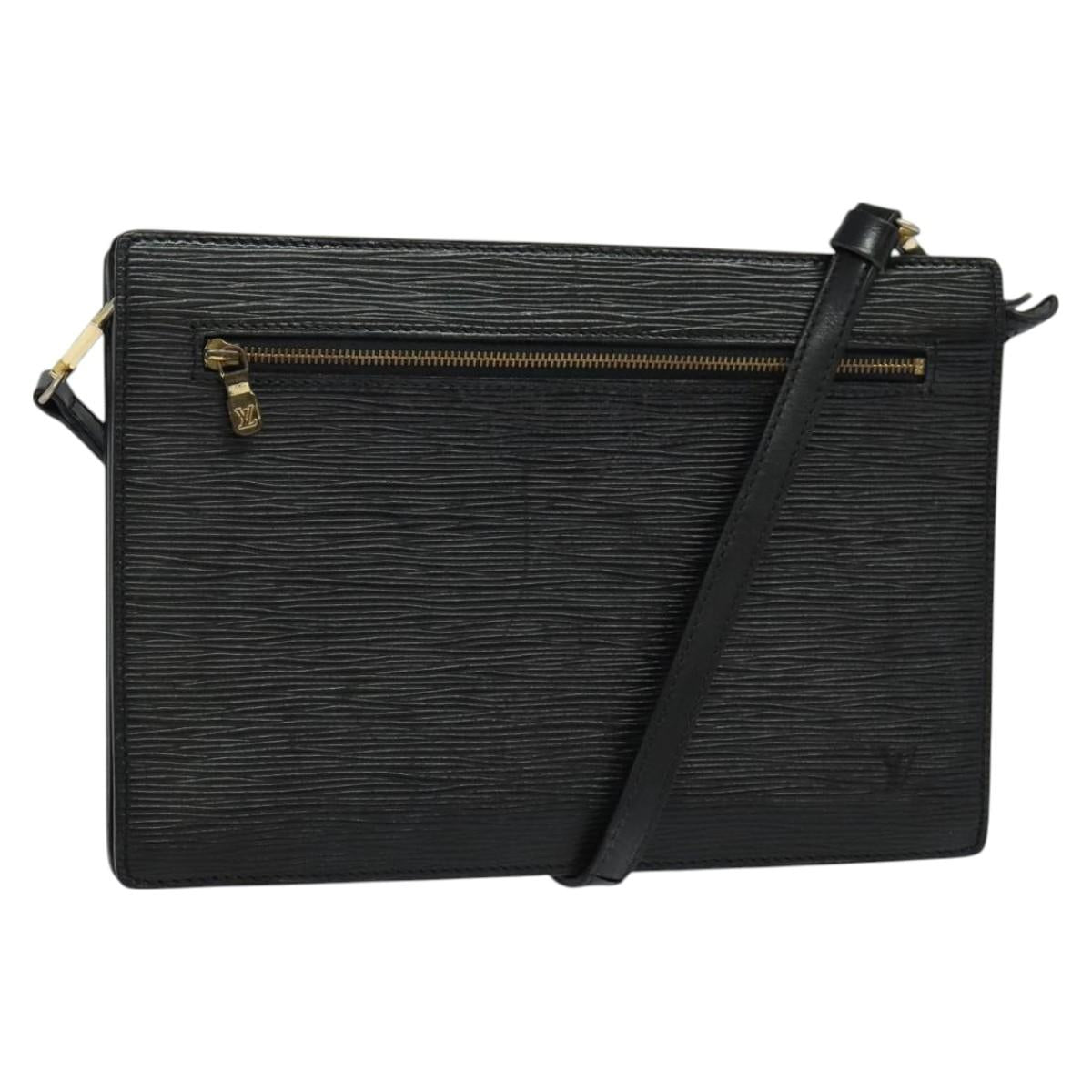 LOUIS VUITTON Epi Angian Shoulder Bag 2way Black M52112 LV Auth 129831