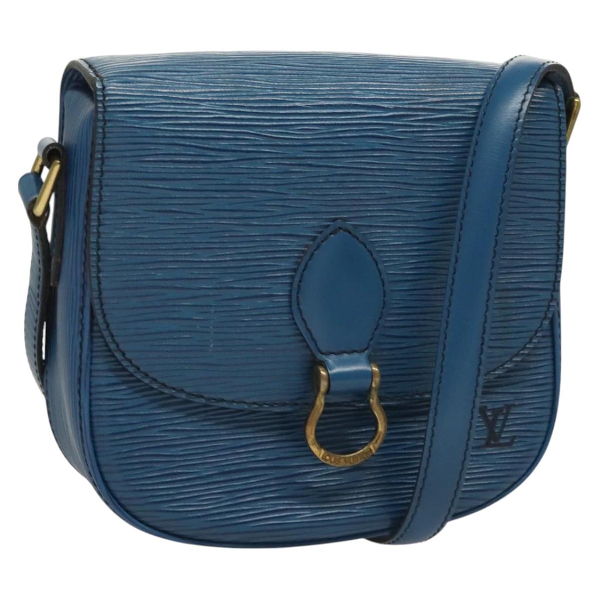 LOUIS VUITTON Epi Saint Cloud PM Shoulder Bag Blue M52195 LV Auth 129833