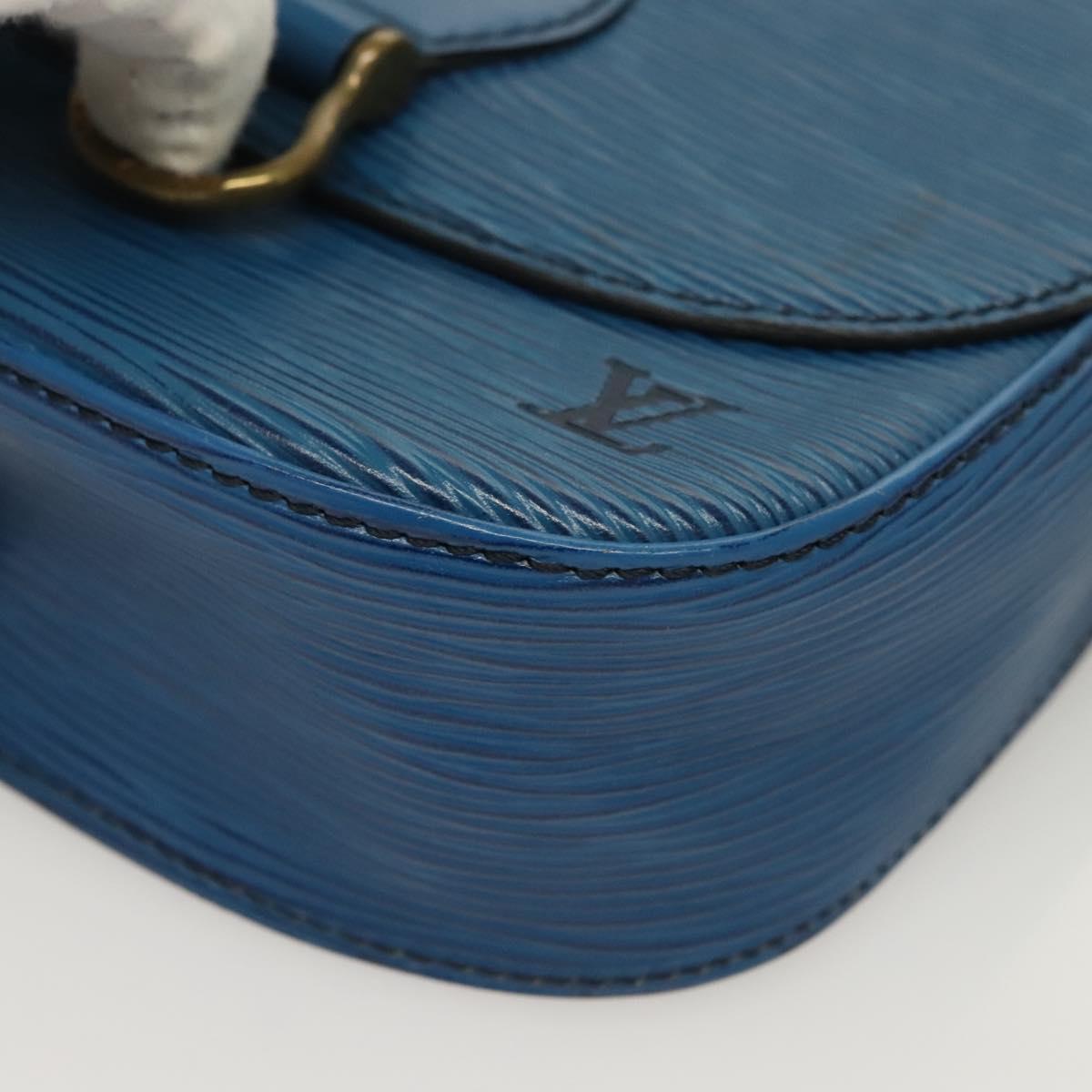 LOUIS VUITTON Epi Saint Cloud PM Shoulder Bag Blue M52195 LV Auth 129833