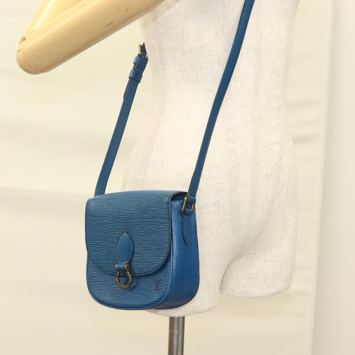 LOUIS VUITTON Epi Saint Cloud PM Shoulder Bag Blue M52195 LV Auth 129833