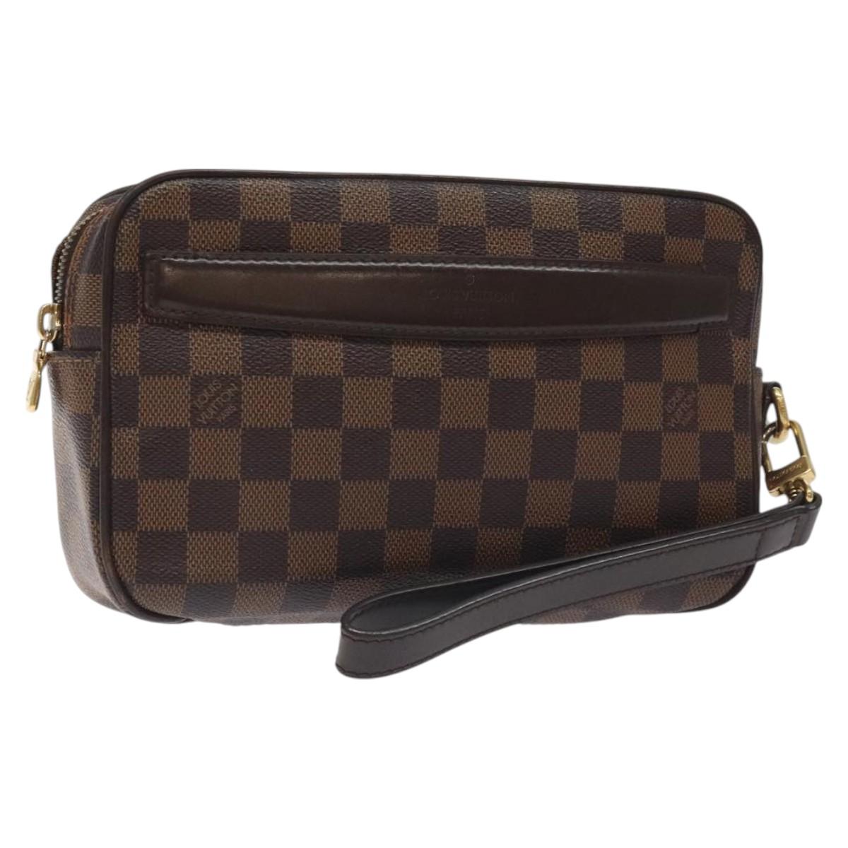 LOUIS VUITTON Damier Ebene Pochette Saint Paul Clutch Bag N41219 LV Auth 129836