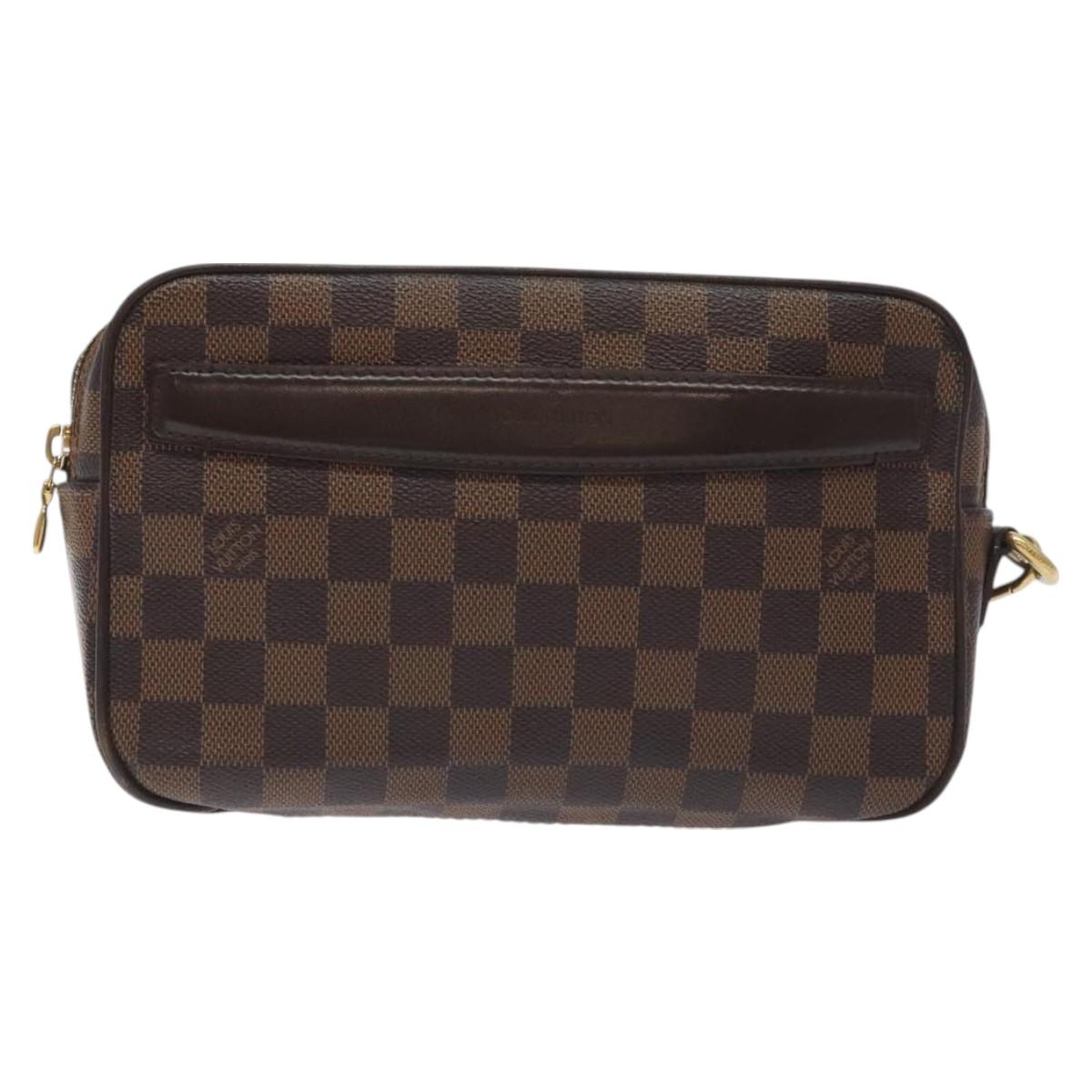 LOUIS VUITTON Damier Ebene Pochette Saint Paul Clutch Bag N41219 LV Auth 129836