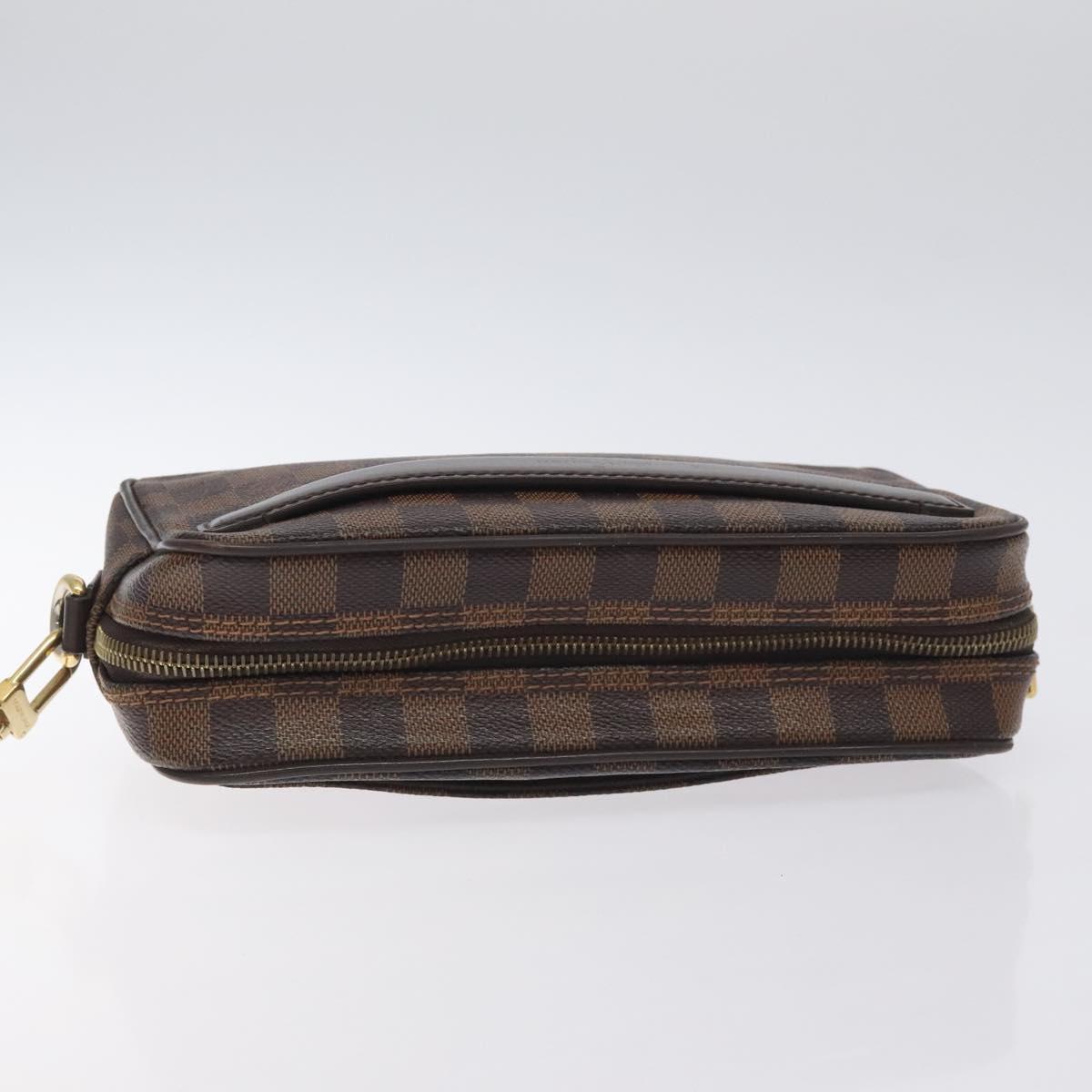LOUIS VUITTON Damier Ebene Pochette Saint Paul Clutch Bag N41219 LV Auth 129836