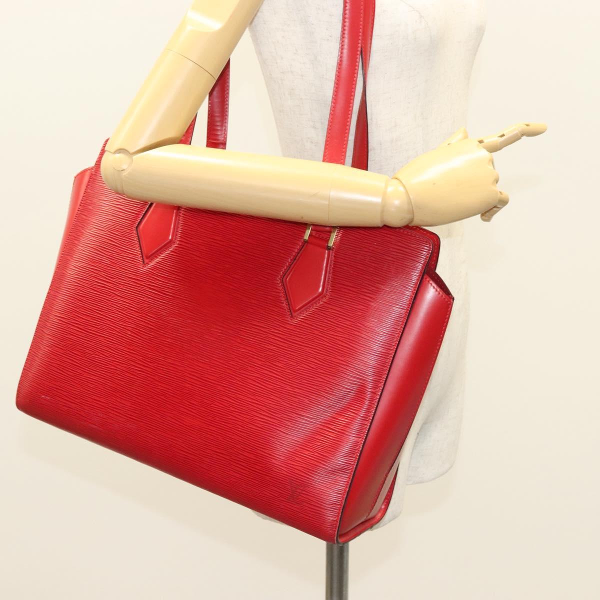 LOUIS VUITTON Epi Duplex Tote Bag Red M52427 LV Auth 129844