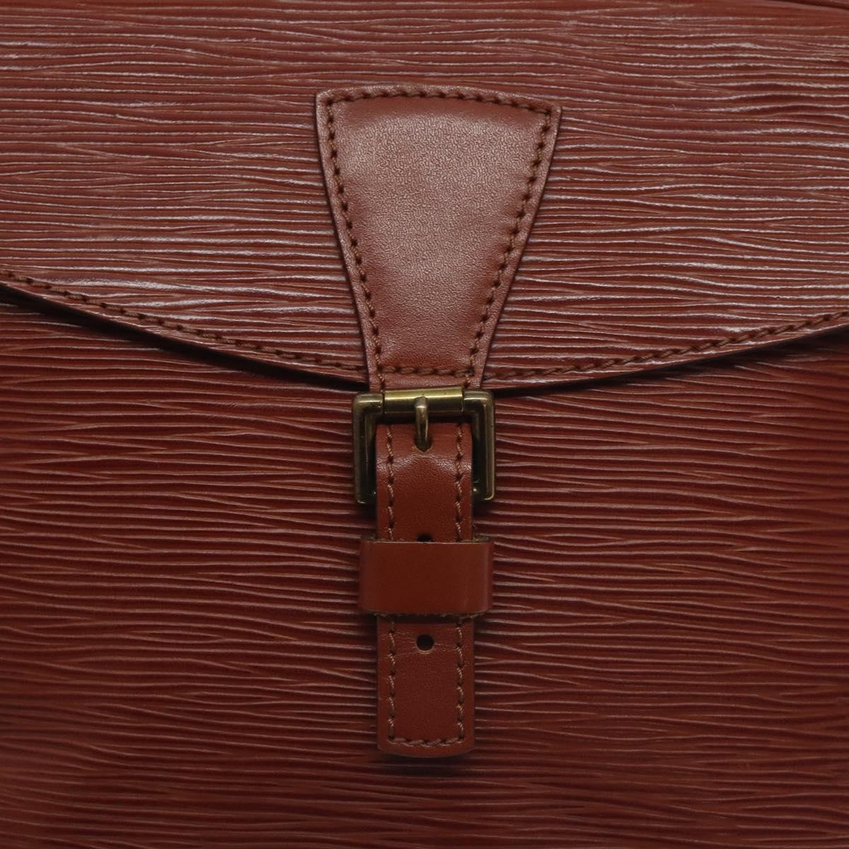 LOUIS VUITTON Epi Jeune FilleMM Shoulder Bag Brown M52153 LV Auth 129846