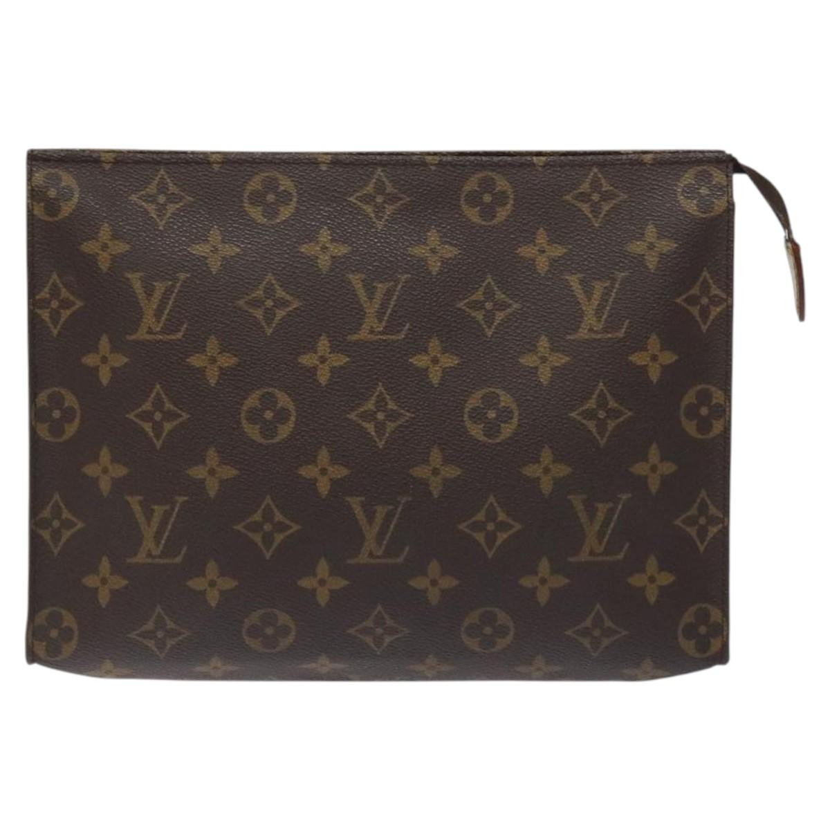 LOUIS VUITTON Monogram Poche Toilette 26 Pouch M47542 LV Auth 129865