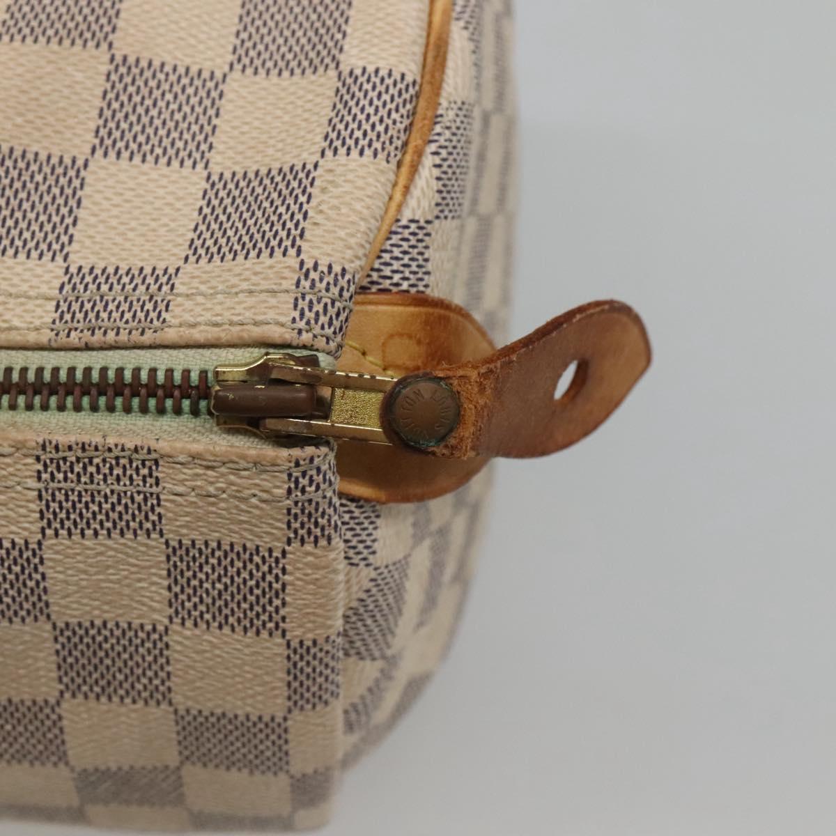 LOUIS VUITTON Damier Azur Speedy 30 Hand Bag N41533 LV Auth 129882