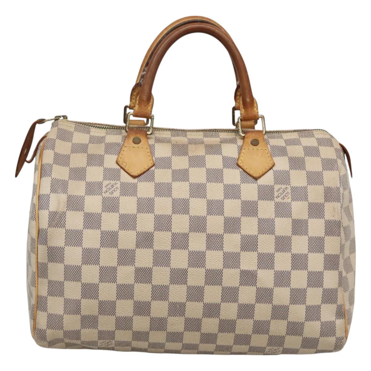 LOUIS VUITTON Damier Azur Speedy 30 Hand Bag N41533 LV Auth 129882