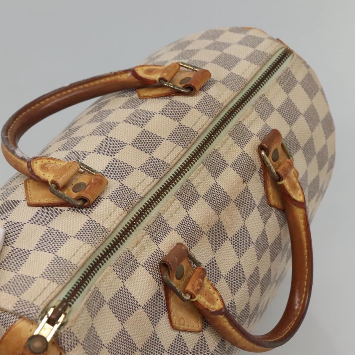LOUIS VUITTON Damier Azur Speedy 30 Hand Bag N41533 LV Auth 129882