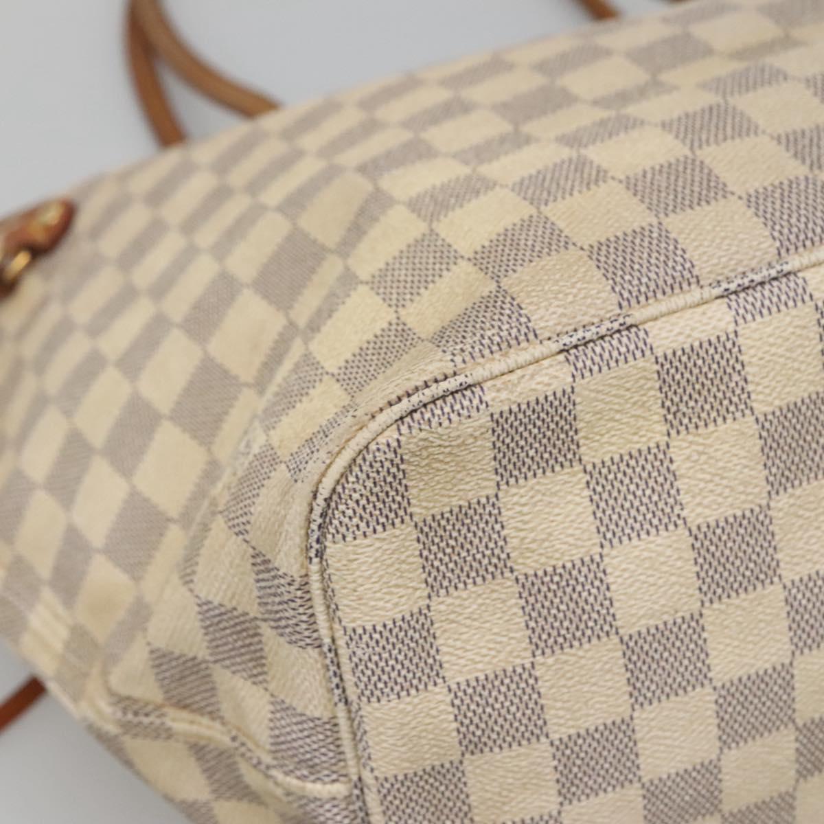 LOUIS VUITTON Damier Azur Neverfull MM Tote Bag N41605 LV Auth 129883