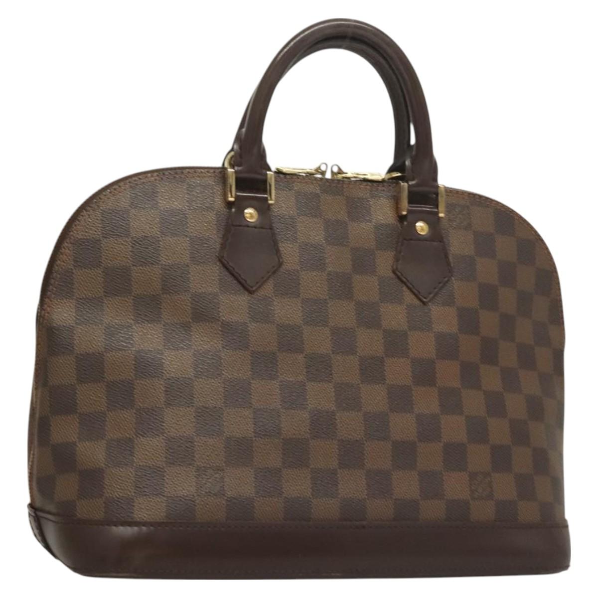 LOUIS VUITTON Damier Ebene Alma Hand Bag N51131 LV Auth 129885