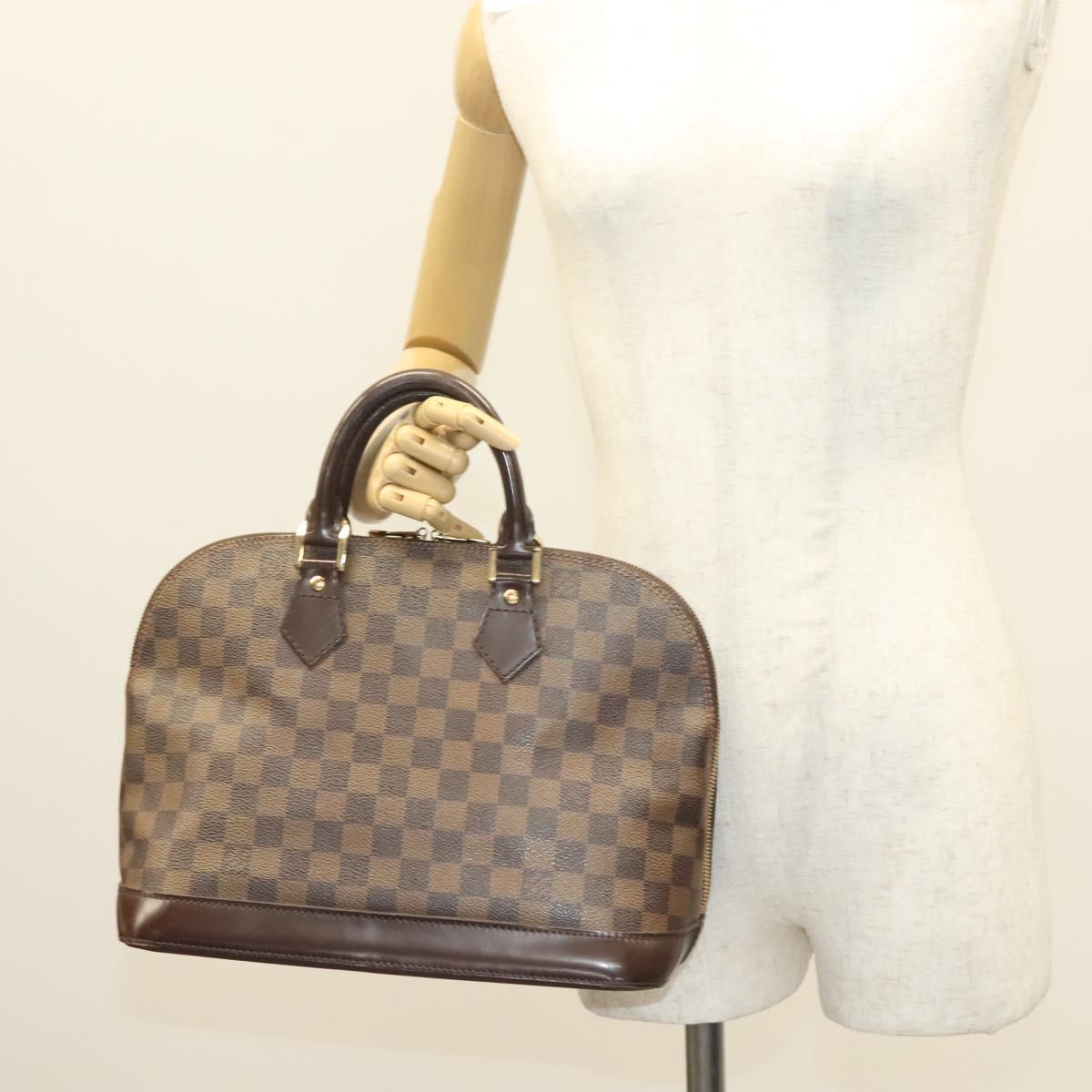 LOUIS VUITTON Damier Ebene Alma Hand Bag N51131 LV Auth 129885