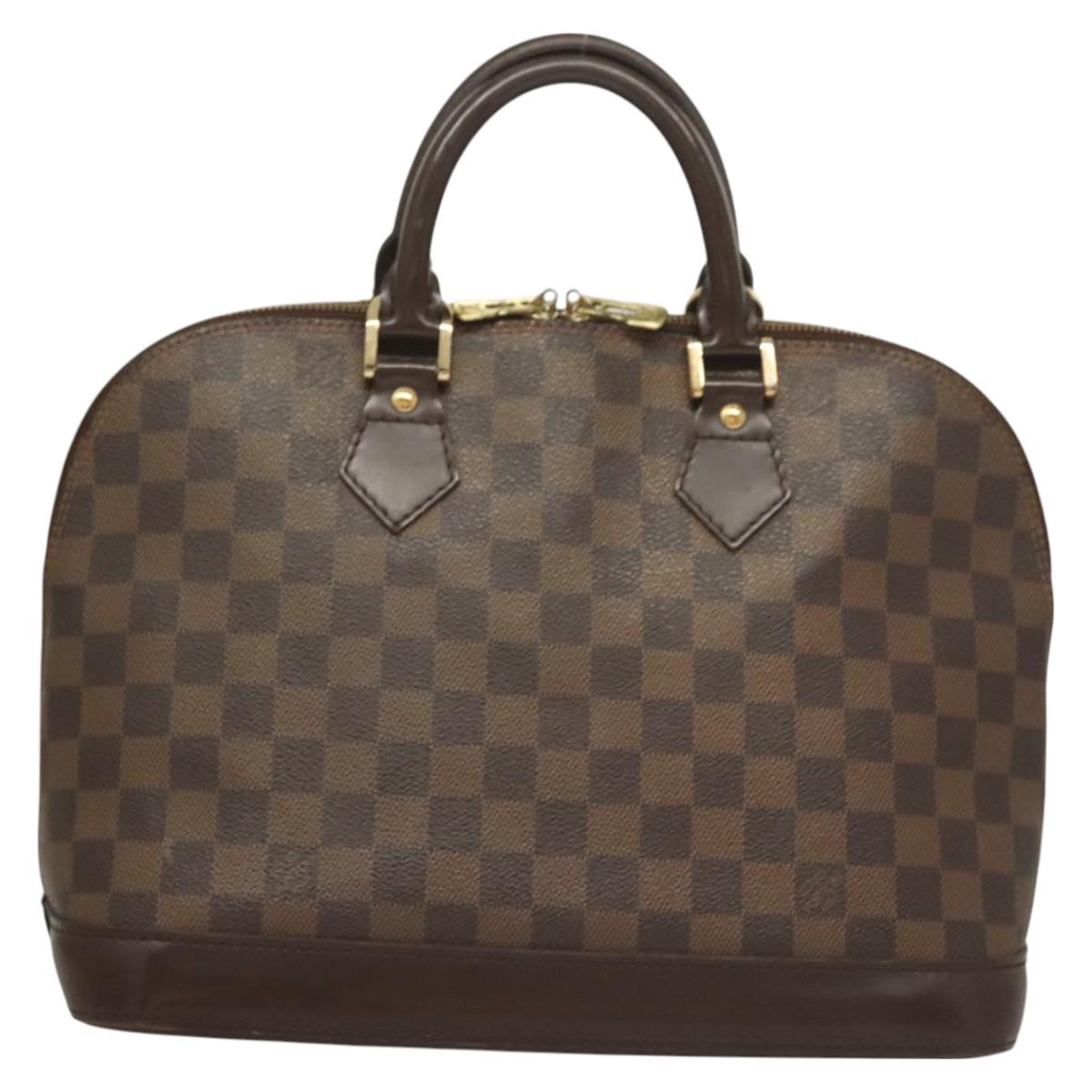 LOUIS VUITTON Damier Ebene Alma Hand Bag N51131 LV Auth 129885