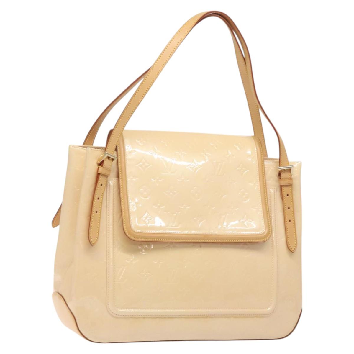 LOUIS VUITTON Vernis Biscayne Bay GM Bag Marshmallow Pink M91284 LV Auth 129893