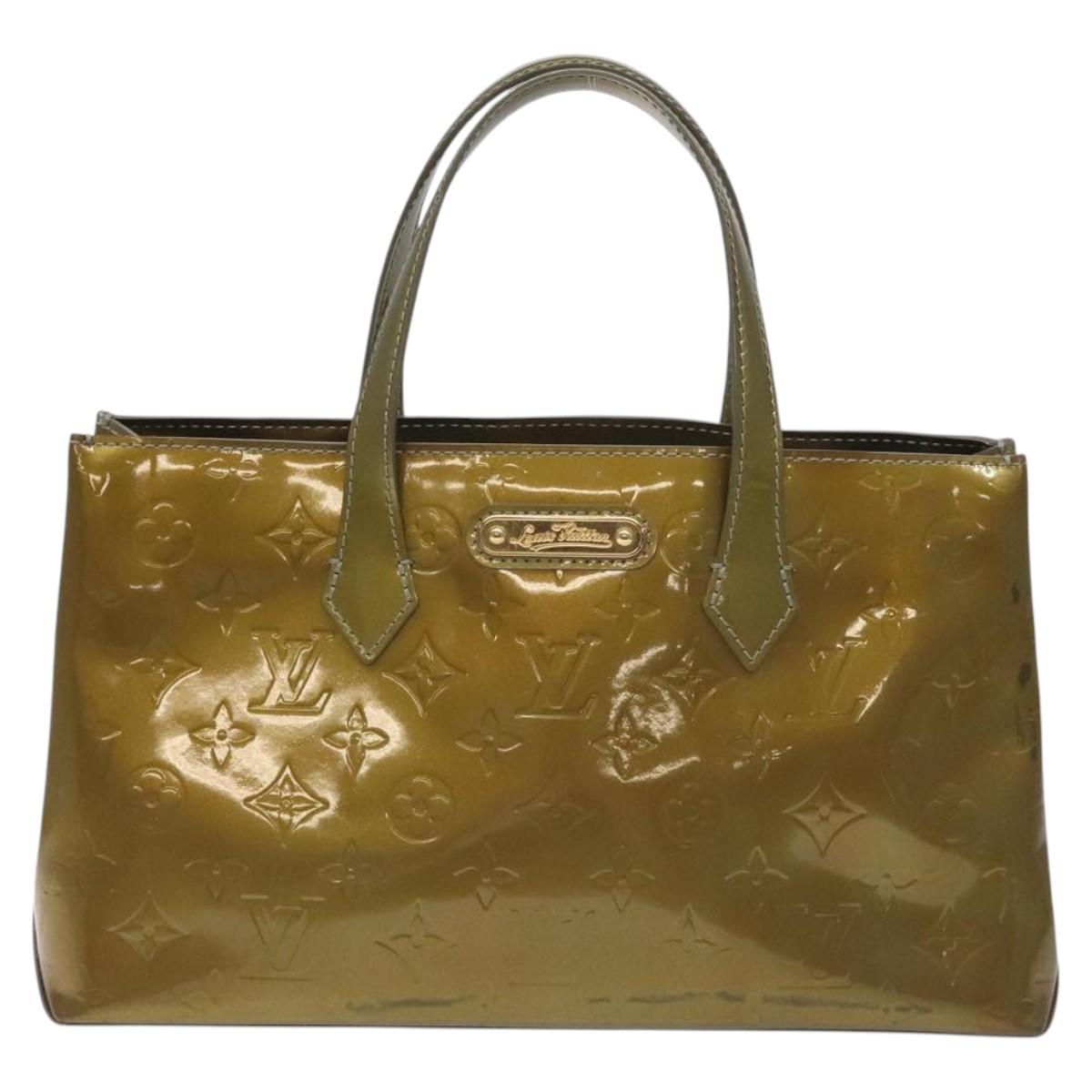 LOUIS VUITTON Monogram Vernis Wilshire PM Bag Gris Art Deco M91627 Auth 129895
