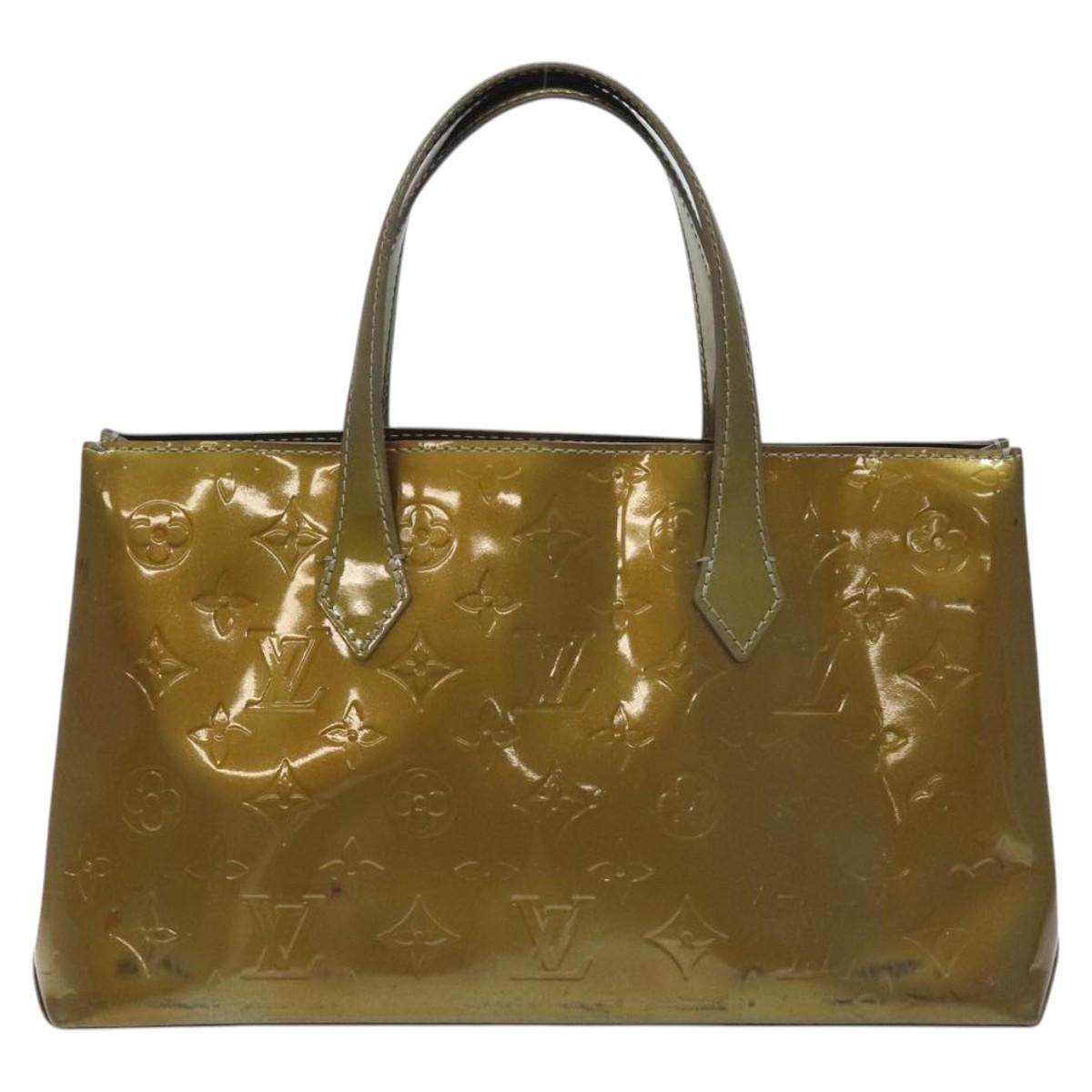 LOUIS VUITTON Monogram Vernis Wilshire PM Bag Gris Art Deco M91627 Auth 129895