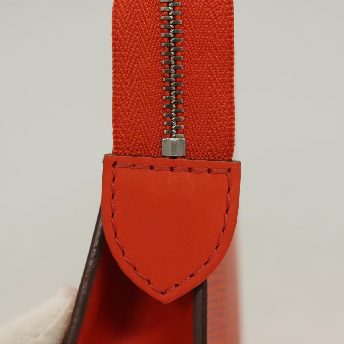 LOUIS VUITTON Epi Posh Toilet Pouch Orange Pimon M41084 LV Auth 129899
