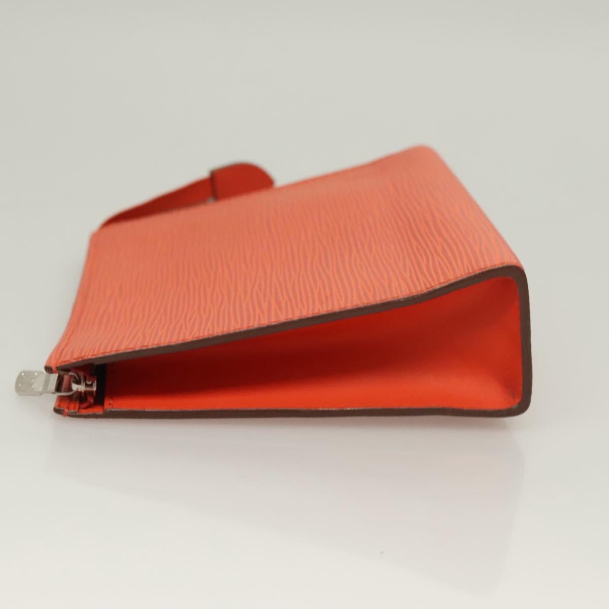 LOUIS VUITTON Epi Posh Toilet Pouch Orange Pimon M41084 LV Auth 129899