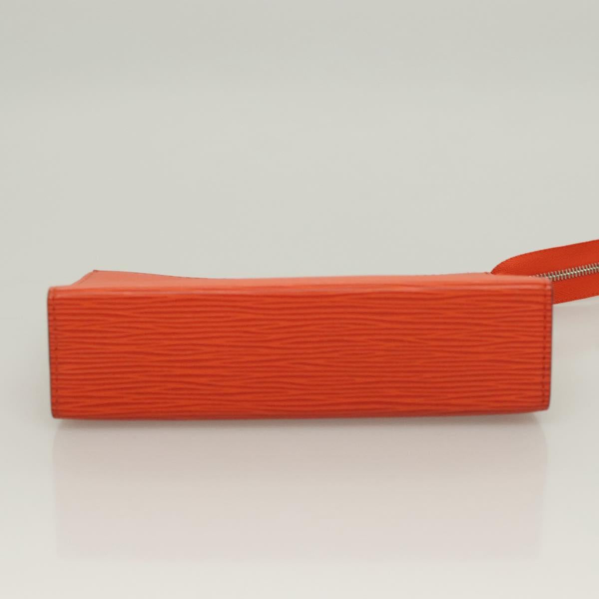 LOUIS VUITTON Epi Posh Toilet Pouch Orange Pimon M41084 LV Auth 129899