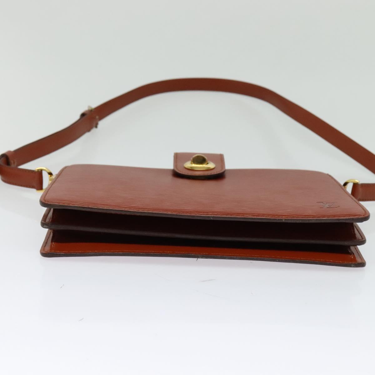 LOUIS VUITTON Epi Capuchin Shoulder Bag Brown M52343 LV Auth 129900