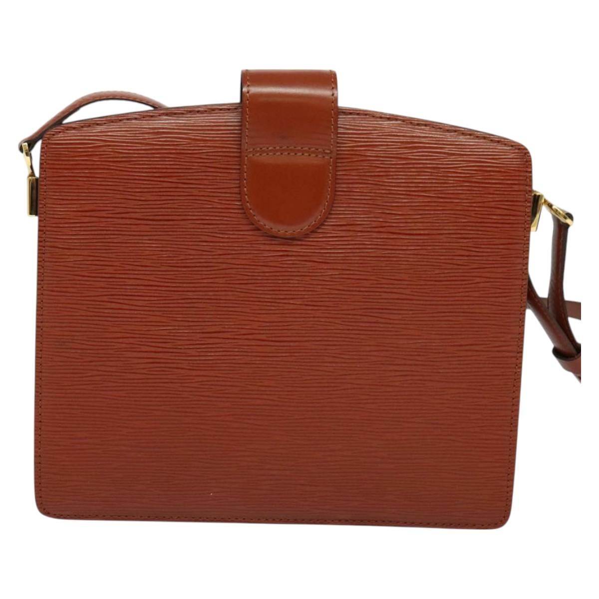 LOUIS VUITTON Epi Capuchin Shoulder Bag Brown M52343 LV Auth 129900