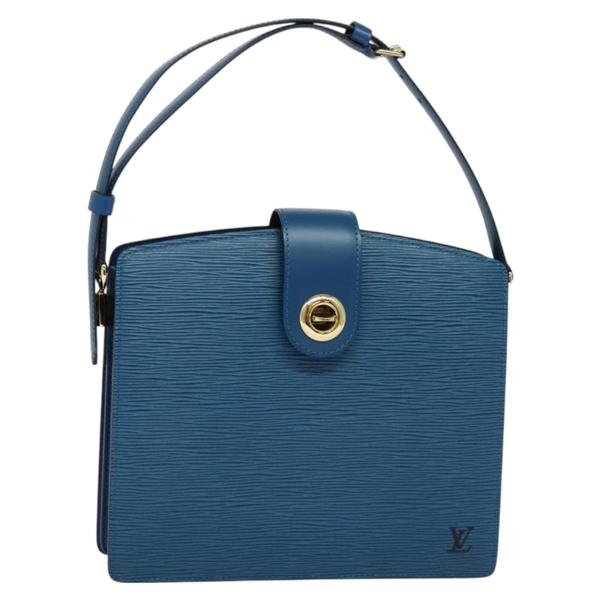 LOUIS VUITTON Epi Capuchin Shoulder Bag Blue M52345 LV Auth 129901