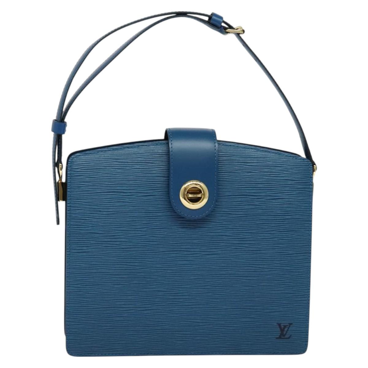 LOUIS VUITTON Epi Capuchin Shoulder Bag Blue M52345 LV Auth 129901