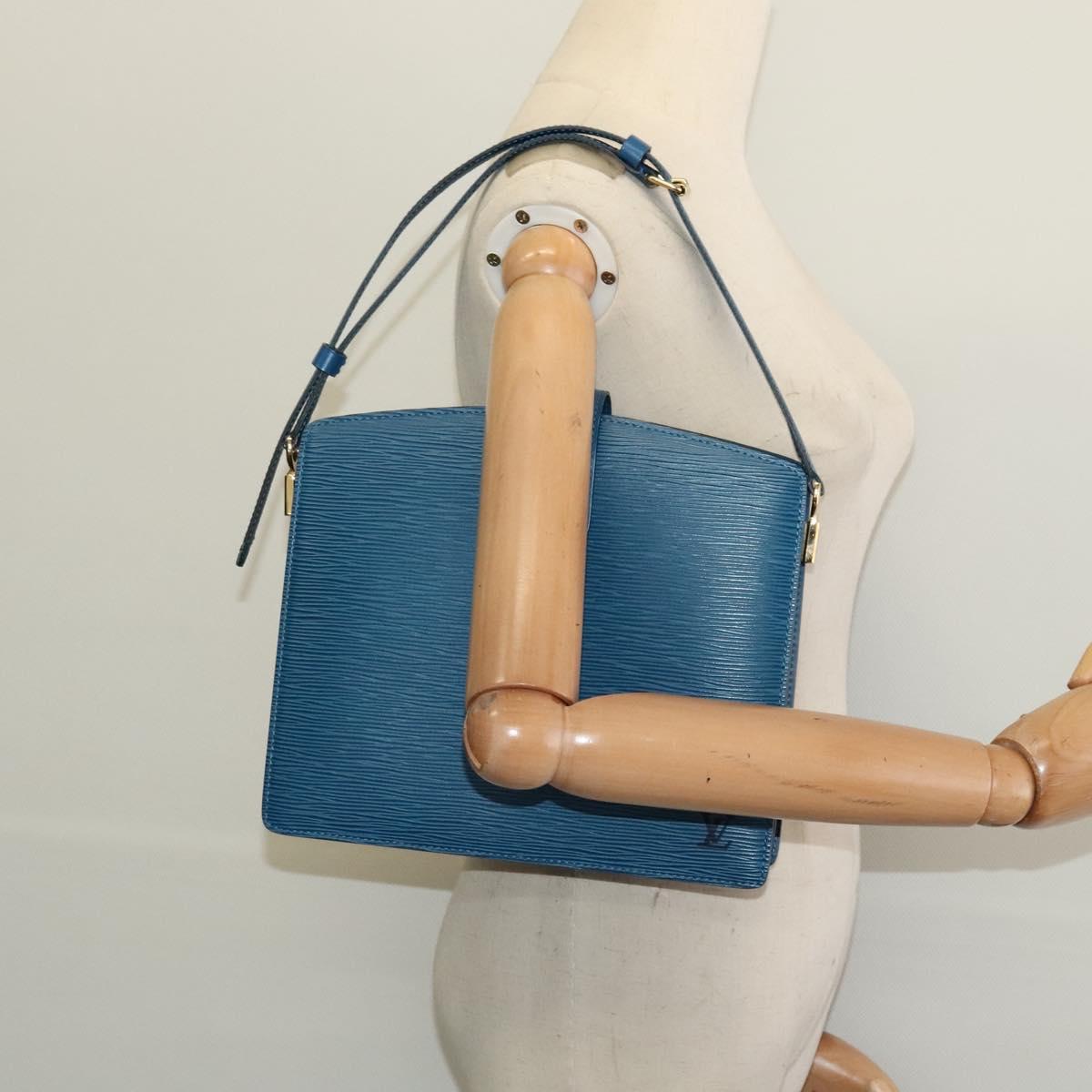 LOUIS VUITTON Epi Capuchin Shoulder Bag Blue M52345 LV Auth 129901