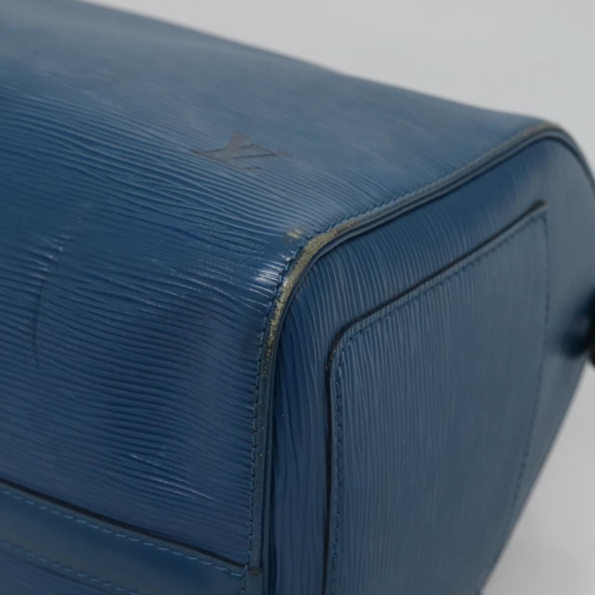 LOUIS VUITTON Epi Speedy 35 Hand Bag Toledo Blue M42995 LV Auth 129906