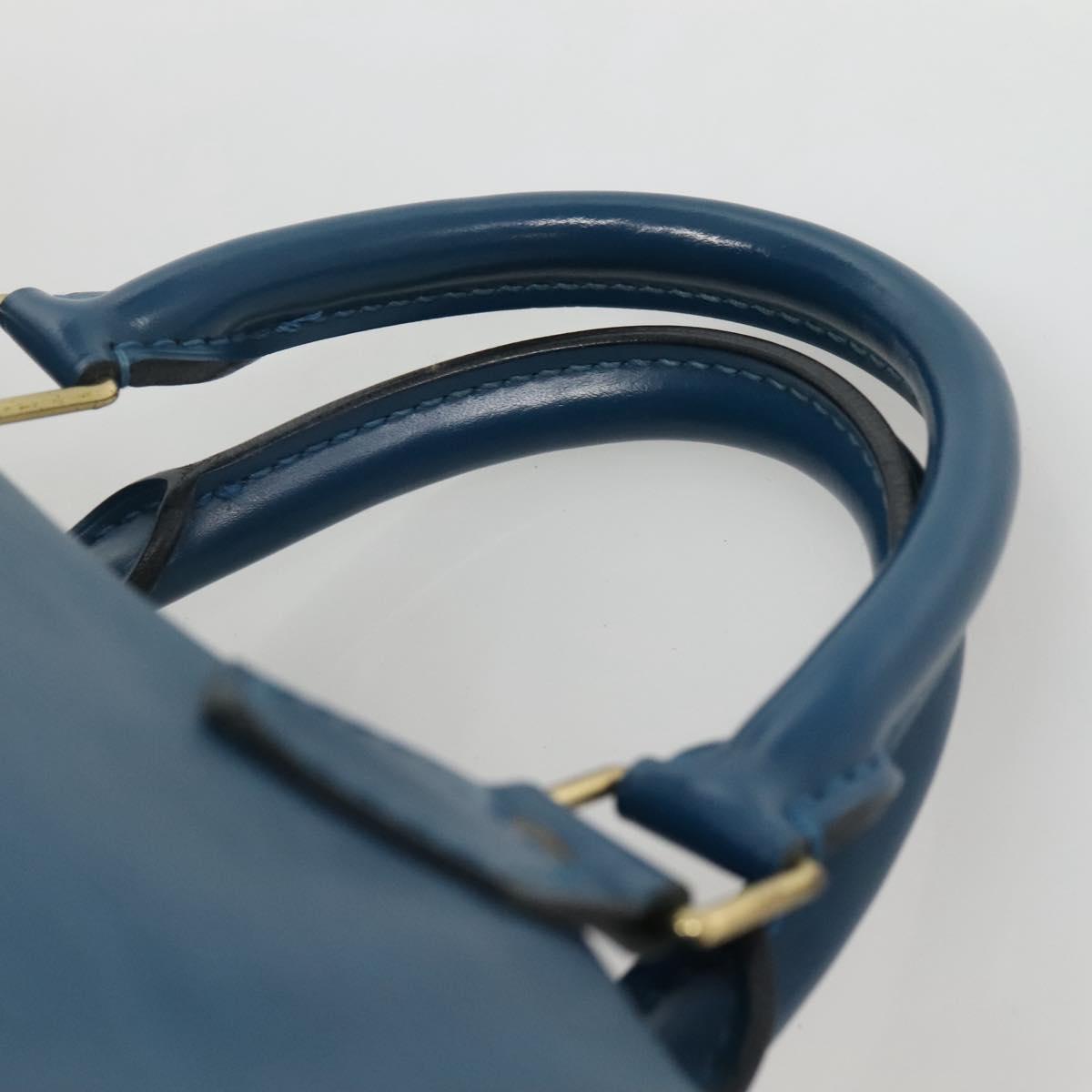 LOUIS VUITTON Epi Speedy 35 Hand Bag Toledo Blue M42995 LV Auth 129906
