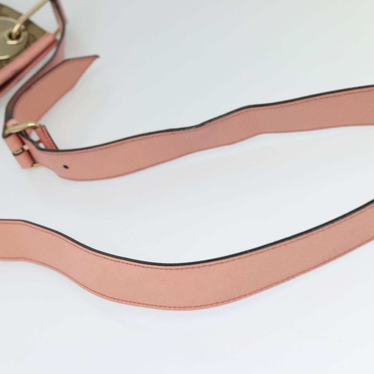 GUCCI GG Canvas Shoulder Bag Beige Gold 120841 Auth 129913