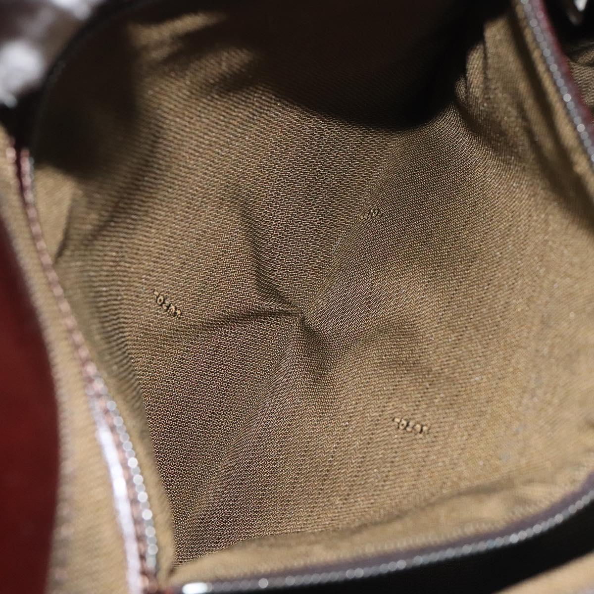 FENDI Zucca Canvas Hand Bag Black Brown Auth 129930
