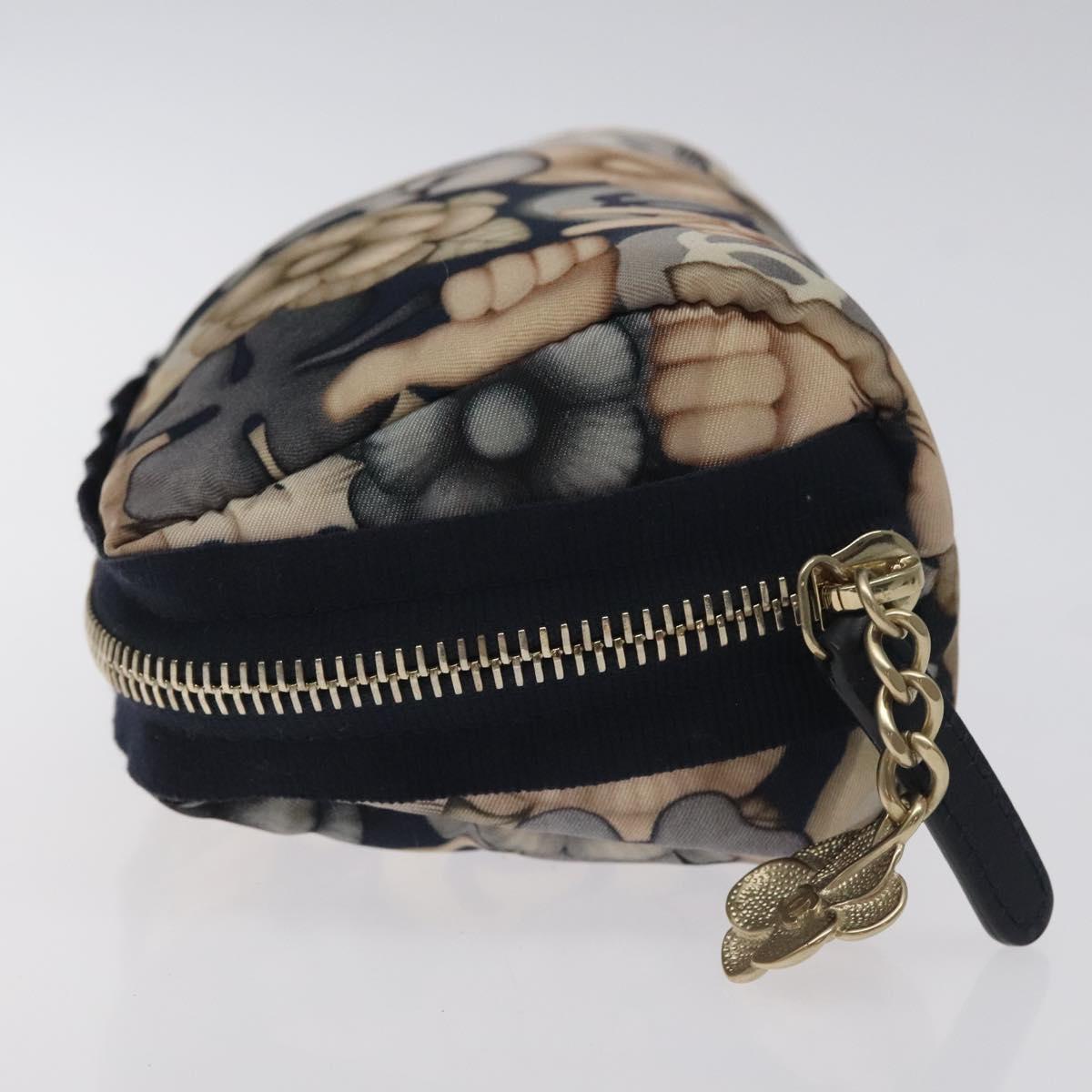 CHANEL COCO Mark Pouch Nylon Navy CC Auth 129975V