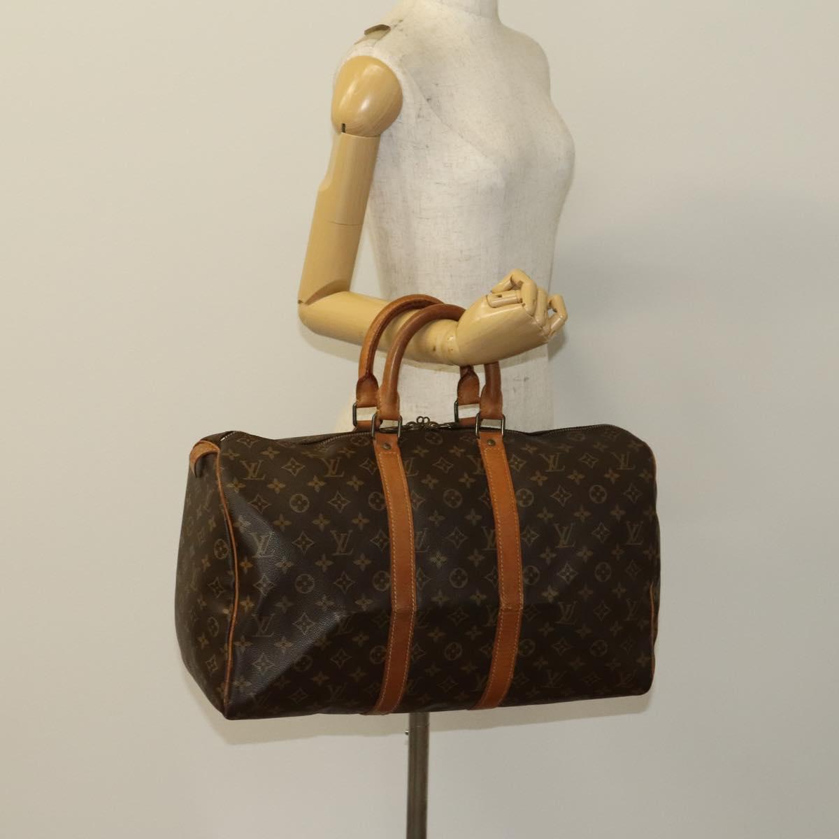 LOUIS VUITTON Monogram Keepall 45 Boston Bag M41428 LV Auth 129993