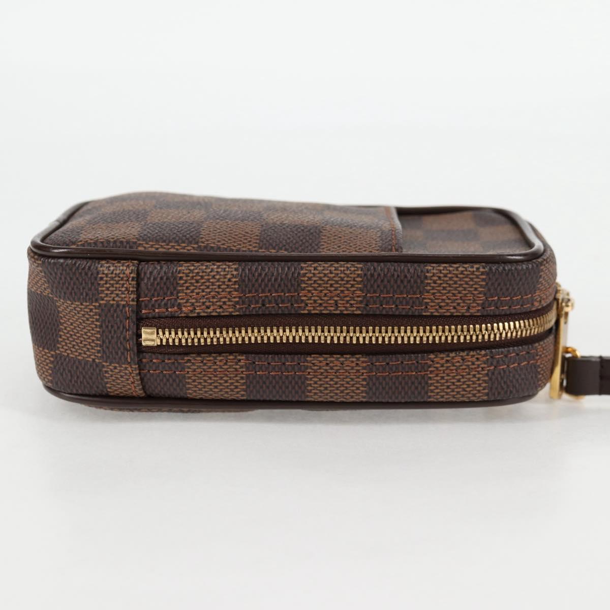 LOUIS VUITTON Damier Ebene Etui Okapi GM Pouch N61737 LV Auth 129998V