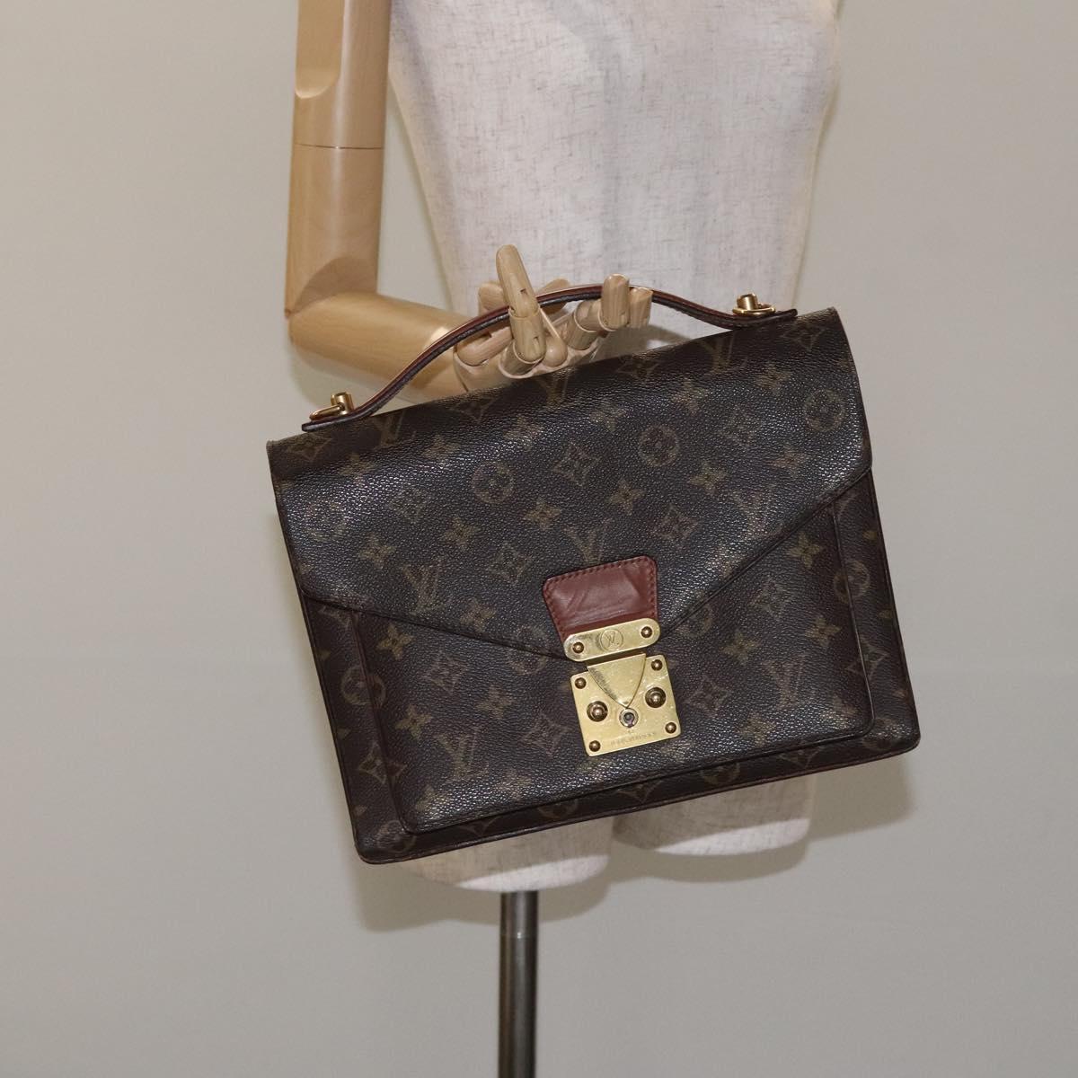 LOUIS VUITTON Monogram Monceau 28 Hand Bag M51185 LV Auth 130004